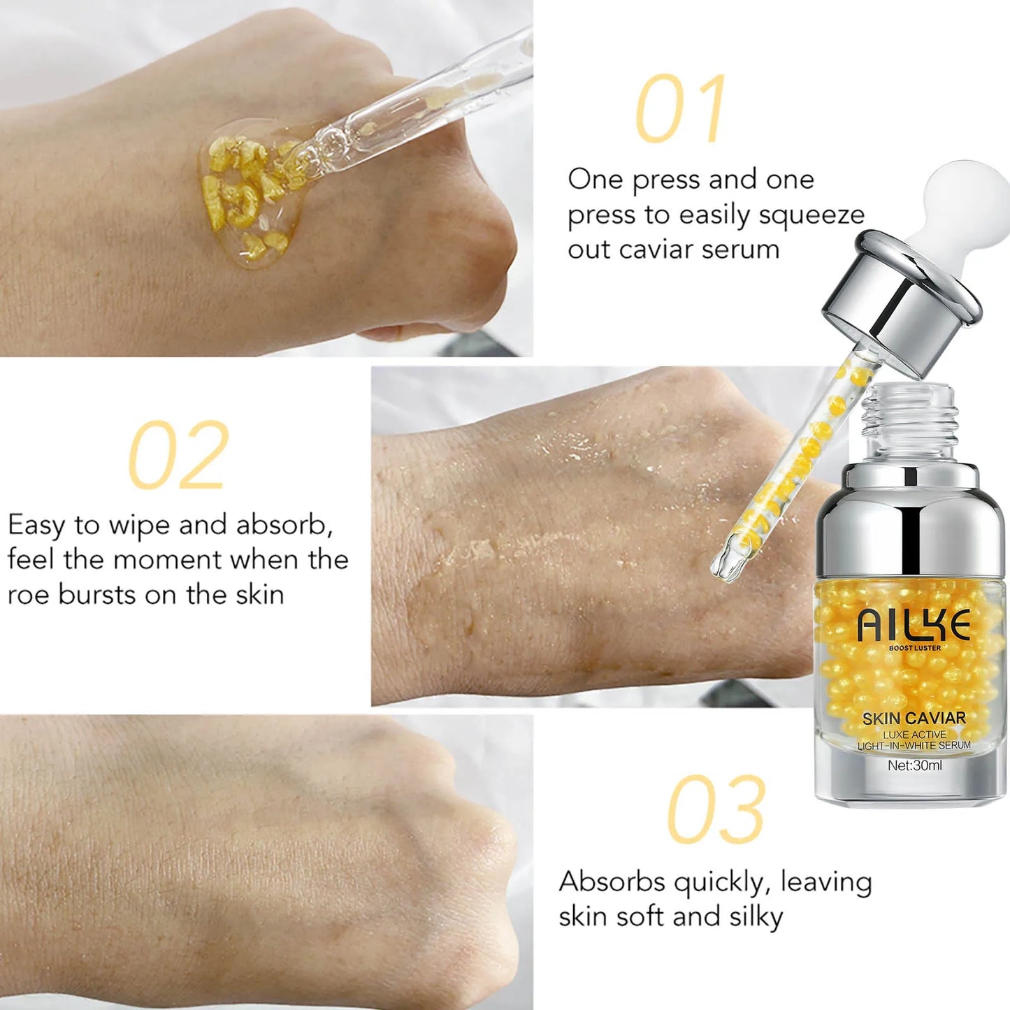 Caviar Extract Whitening Face Essence Serum