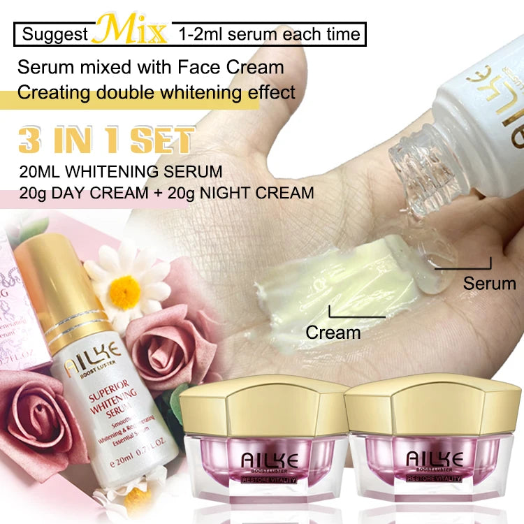 Black, Dark Skin, Whitening Face Care Set