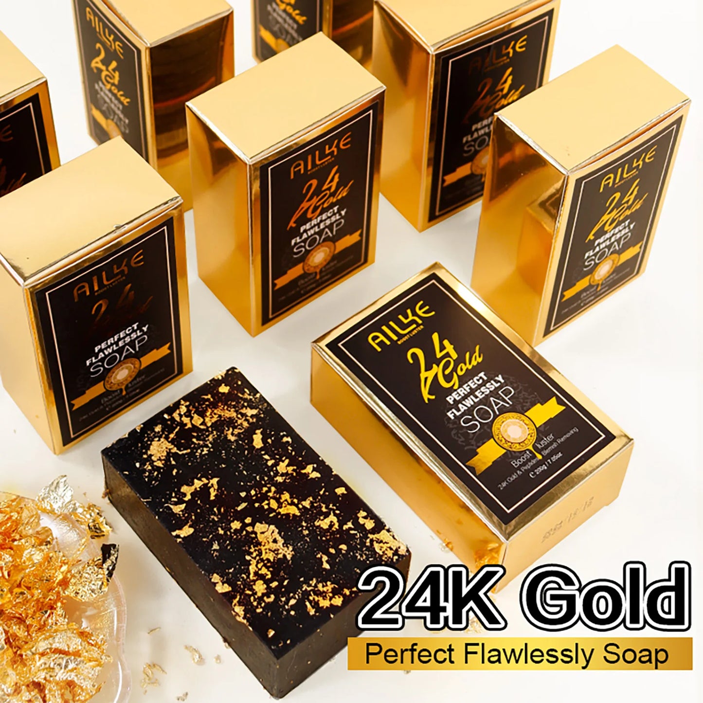 24K Gold Foil Whitening Soap