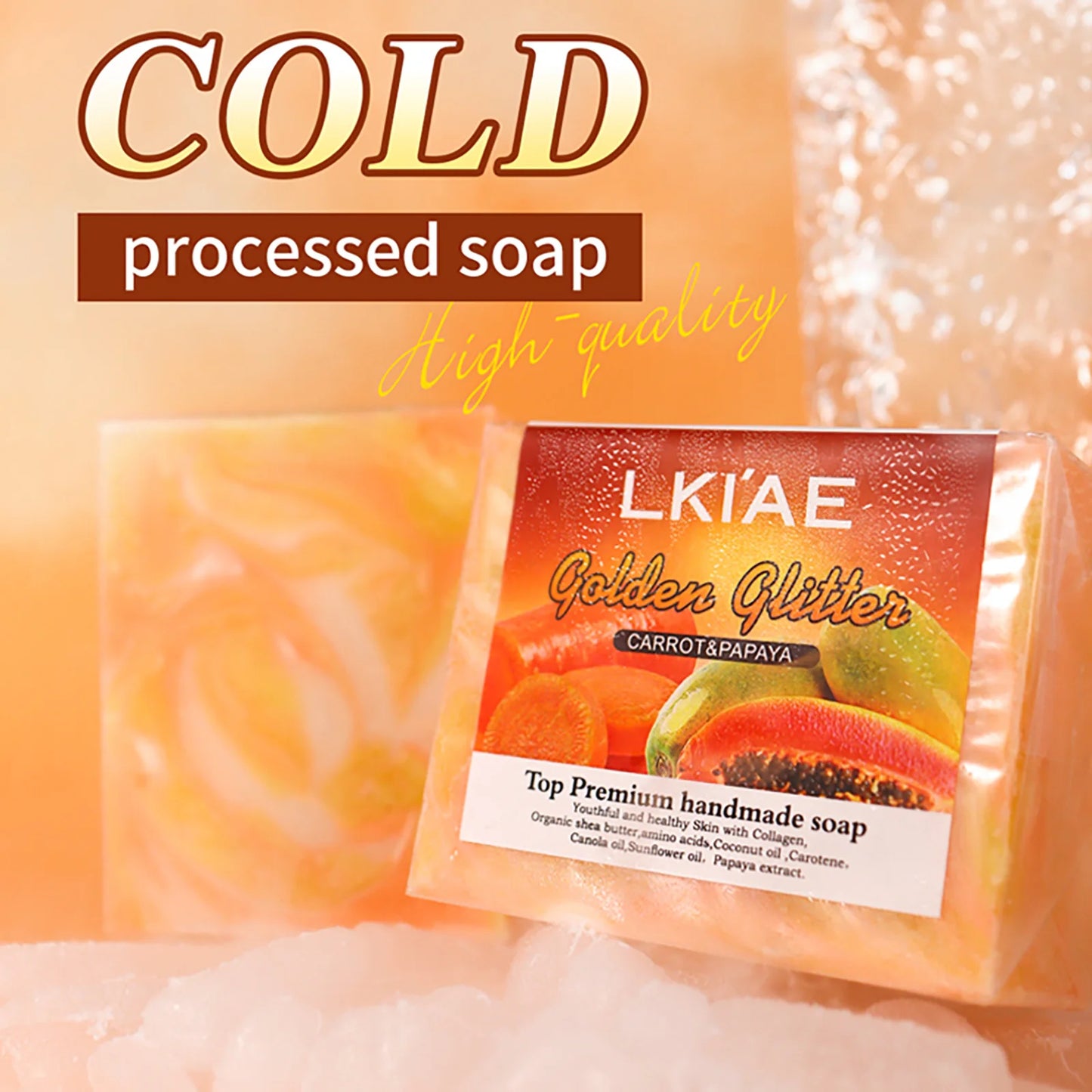 Natural Carrot Papaya Handmade Brightening Soap