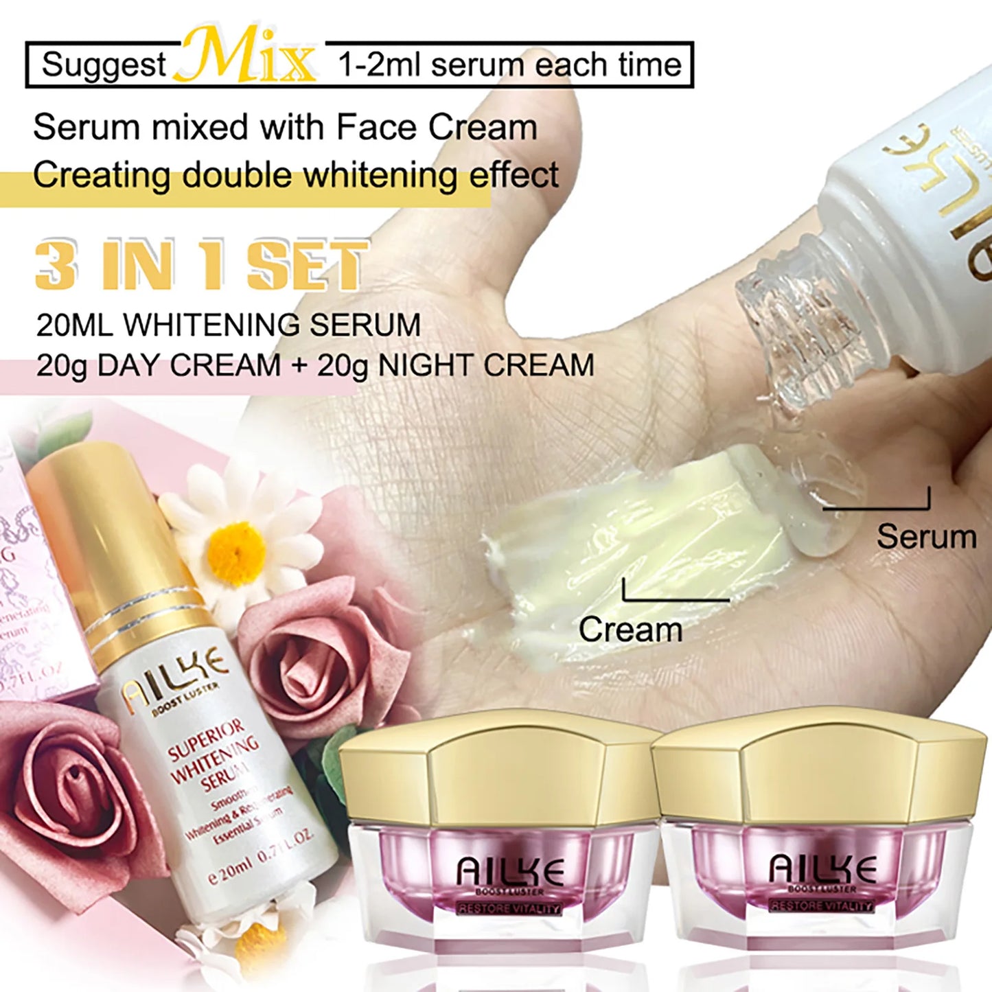Black, Dark Skin, Whitening Face Care Set