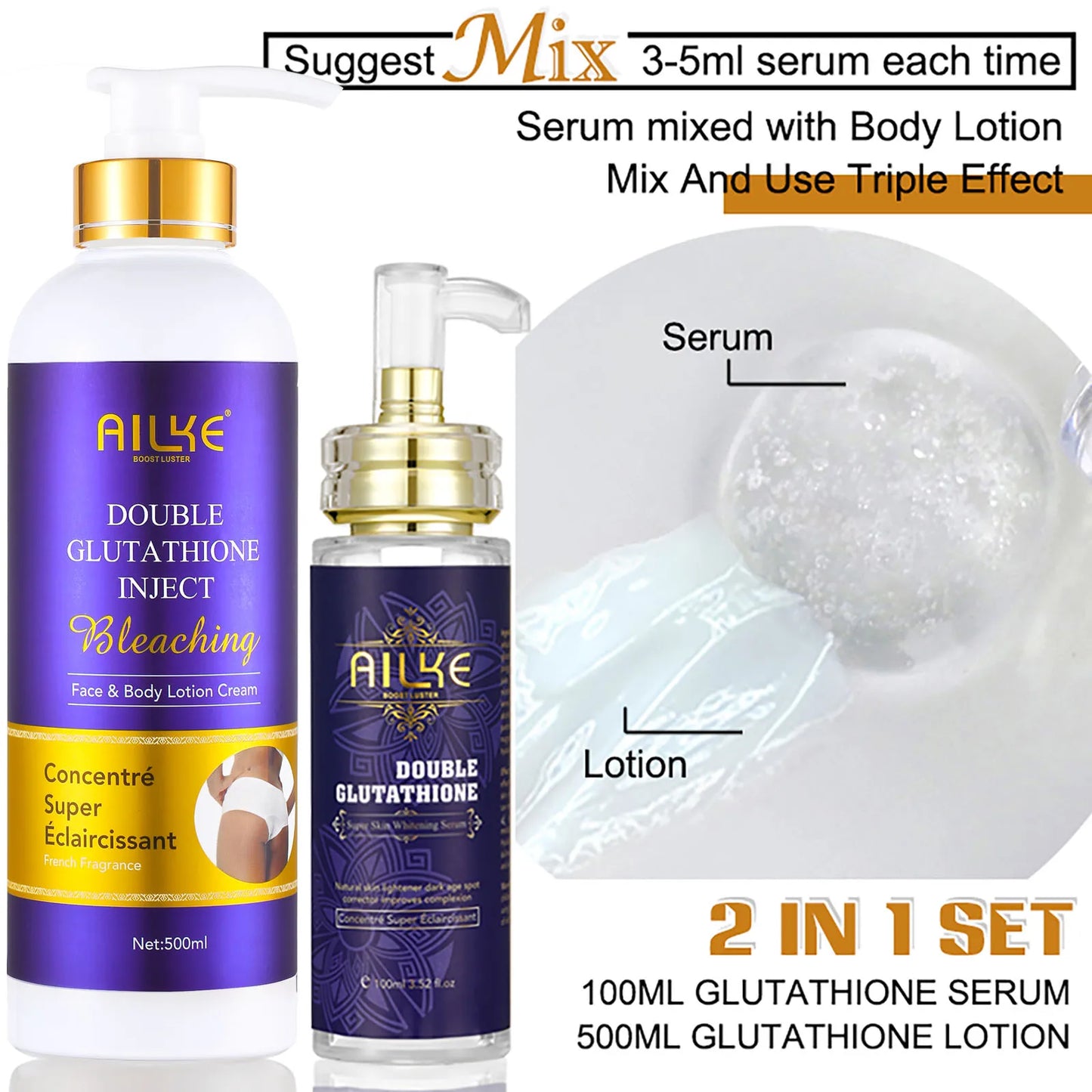 Double Glutathione Whitening Skin Care Set