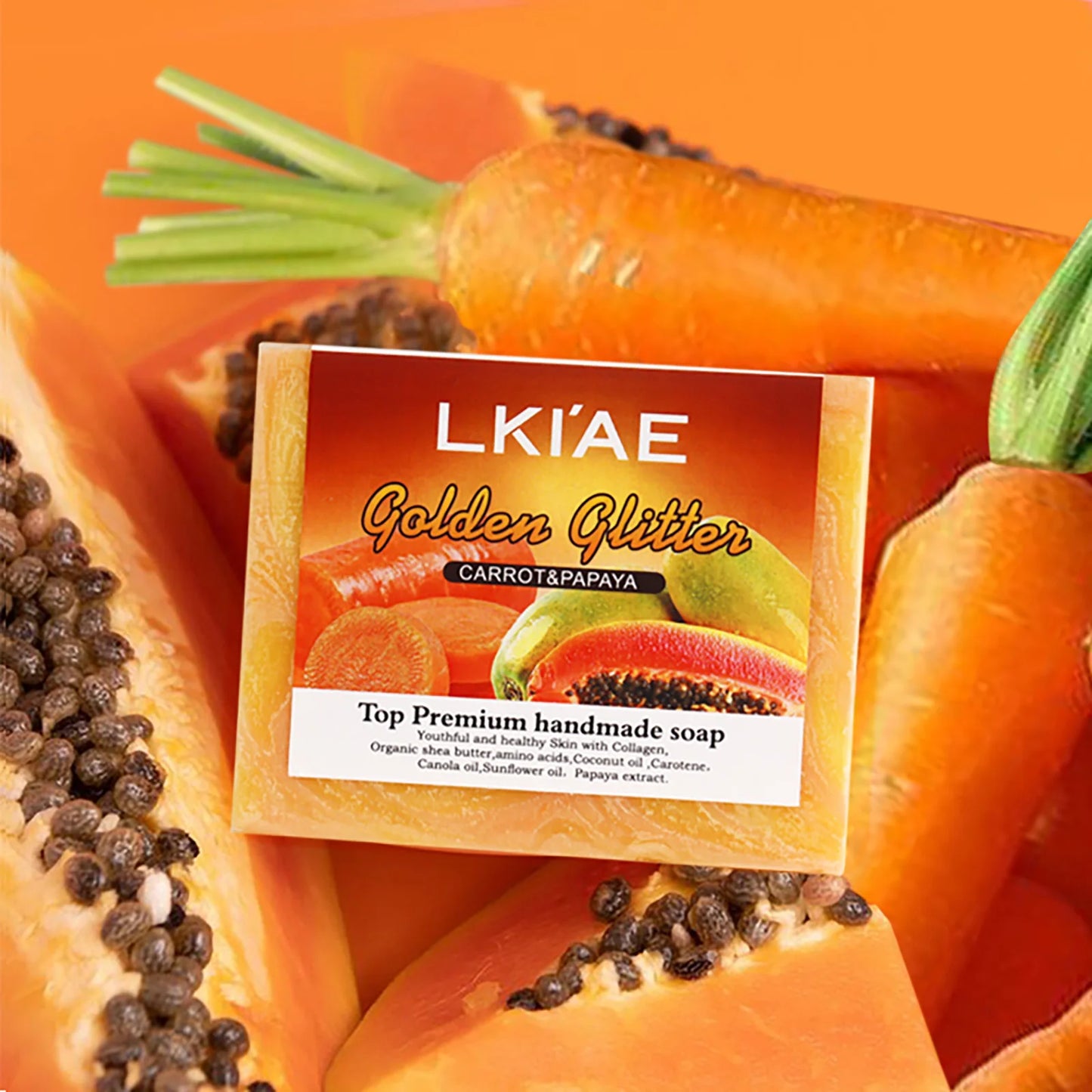 Natural Carrot Papaya Handmade Brightening Soap