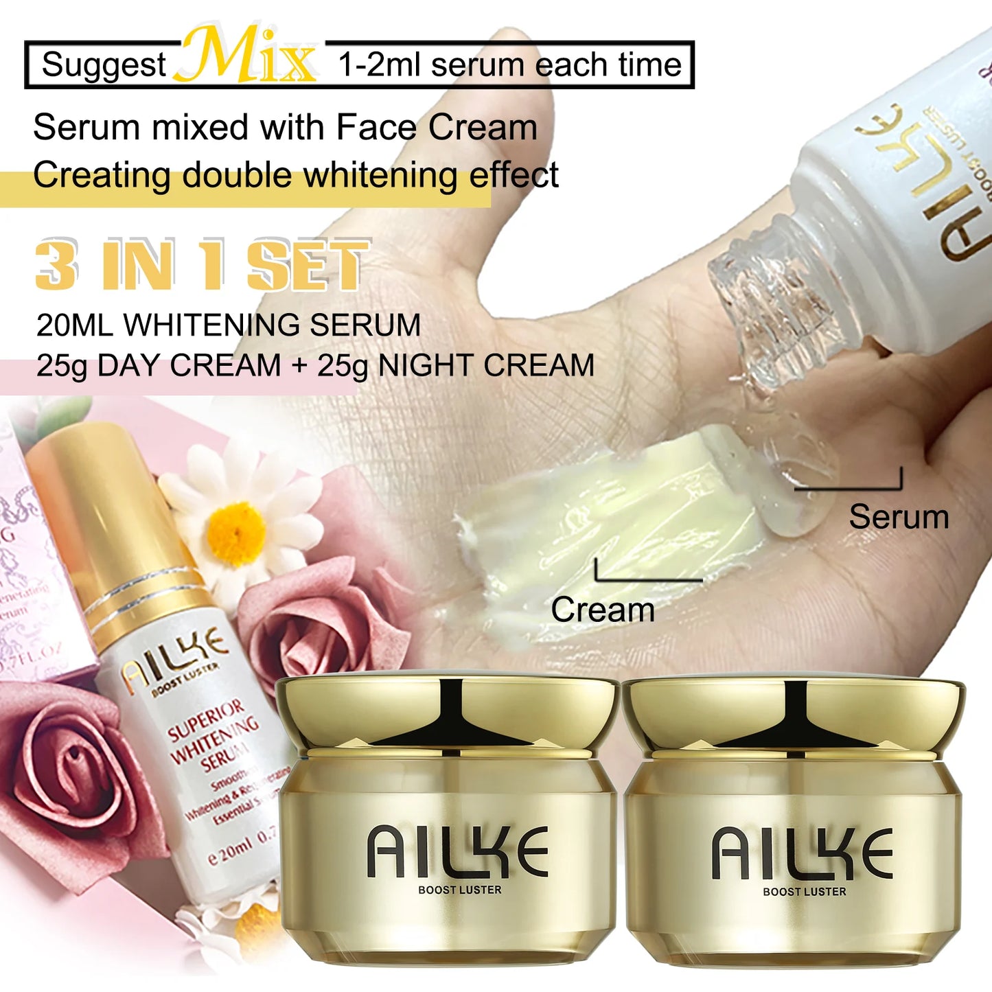 Dark Spots Corrector, Whitening Hydration Facial Cream Set