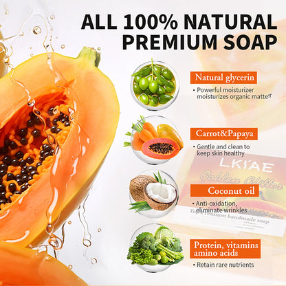 Natural Carrot Papaya Handmade Brightening Soap