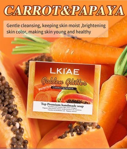 Natural Carrot Papaya Handmade Brightening Soap